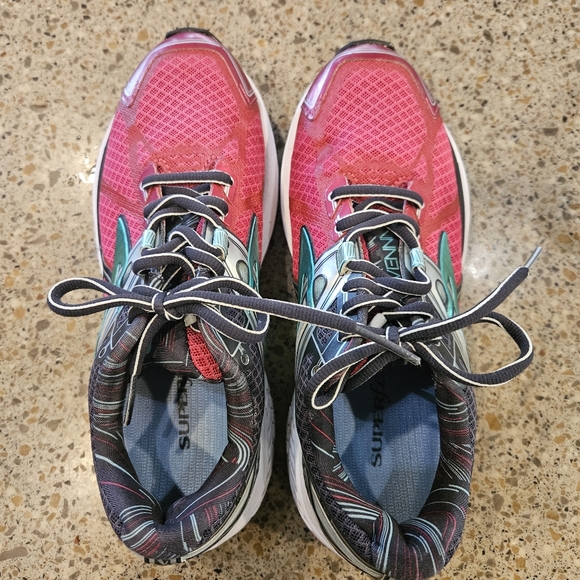 Brooks Ravenna 7 Running Shoe SZ 7 Pink Teal Sneakers Kicks Training Comfort - Picture 8 of 9